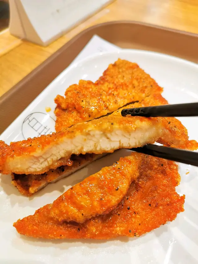 豬扒有一定厚度, 醃得入味