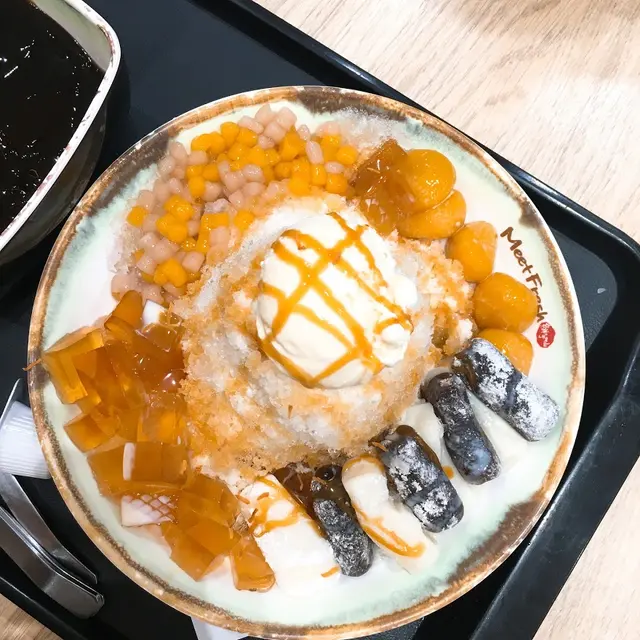 芋薯圓Q麻糬牛奶冰