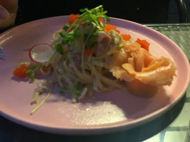 煙三文魚蟹籽卡邦尼扁意粉