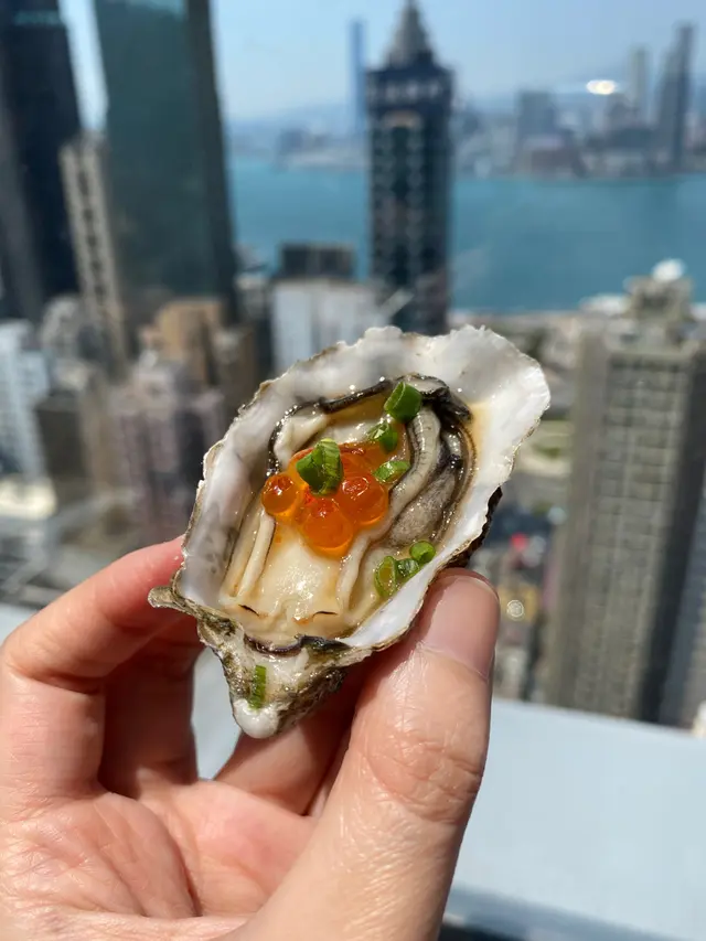 Fresh Oysters with Salmon Roe