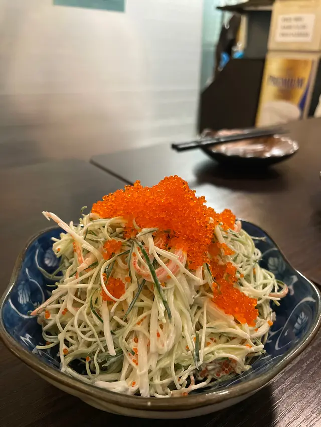 蟹籽沙律