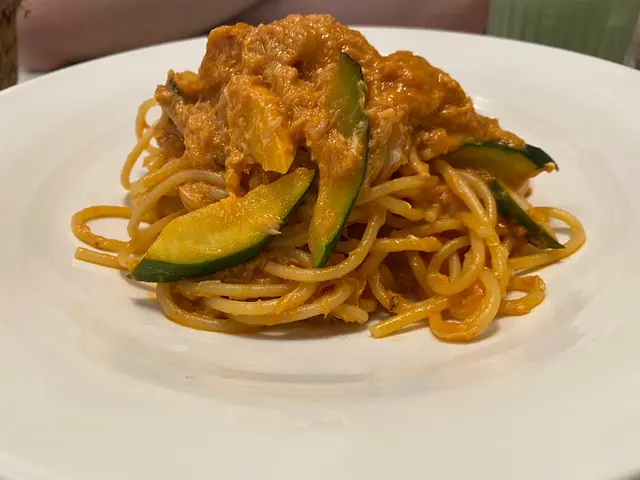 有好多蟹肉碎，料足，食落一啲都唔會咸，蟹肉碎加少少番茄味醬包裹住意粉 ，啖啖都食到足料蟹肉👍🏻食到停唔到口