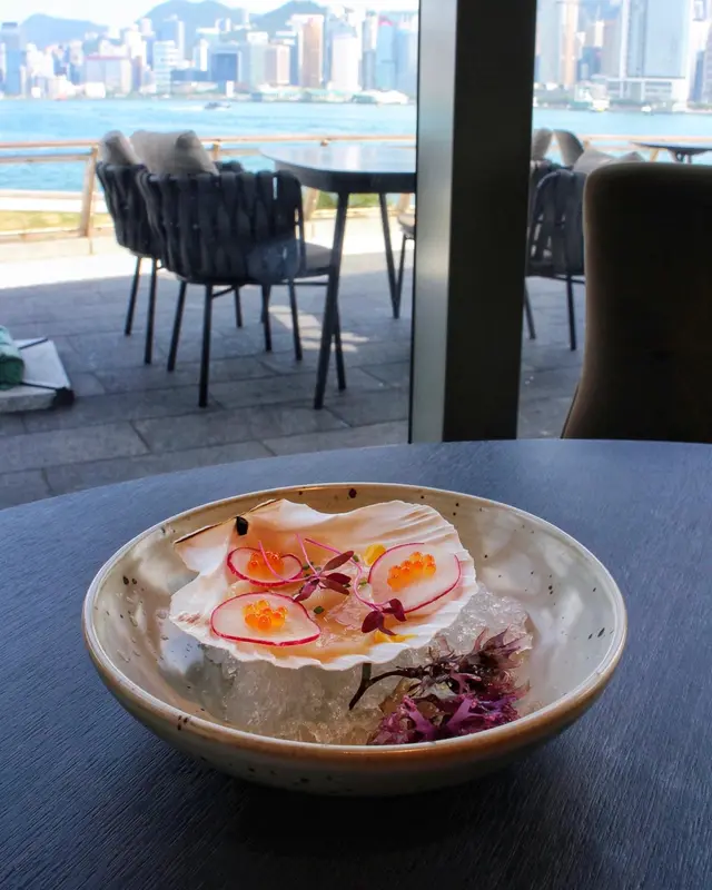 Scallop Tartar . Salmon Roe . Saffron Mayo