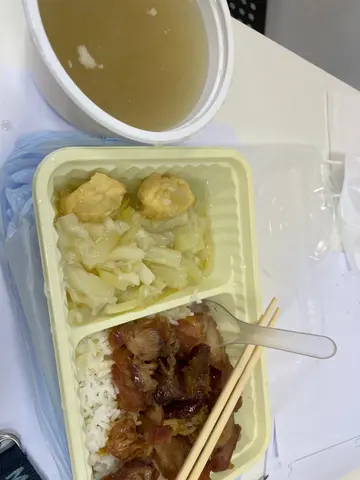 节瓜粉丝  叉烧  饭