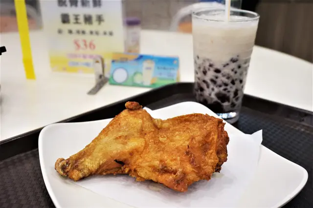 炸雞脾、紅豆冰
