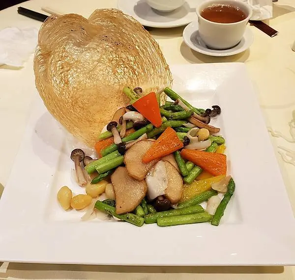 野菌銀杏炒蘆筍