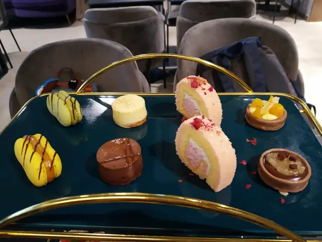 French Cheesecake, Fresh Fruit Tarts, Macarons, Sponge Cake Rolls