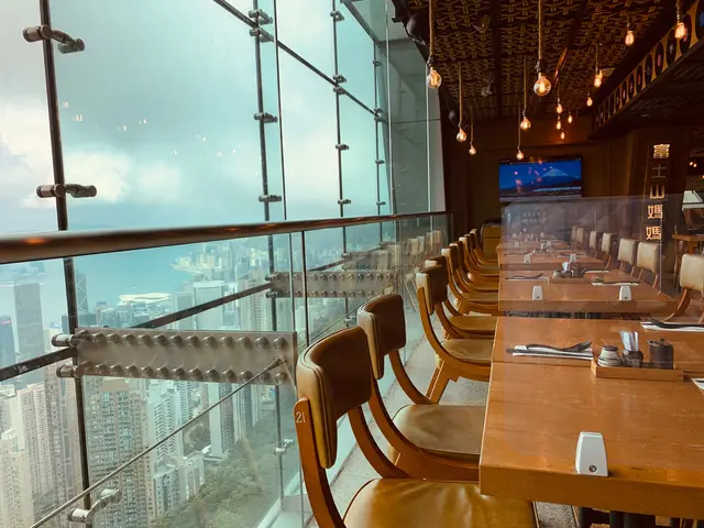 揀得呢到,上山頂,當然唔少得坐窗口位,個窗口山頂景色就算陰天都冇得輸。