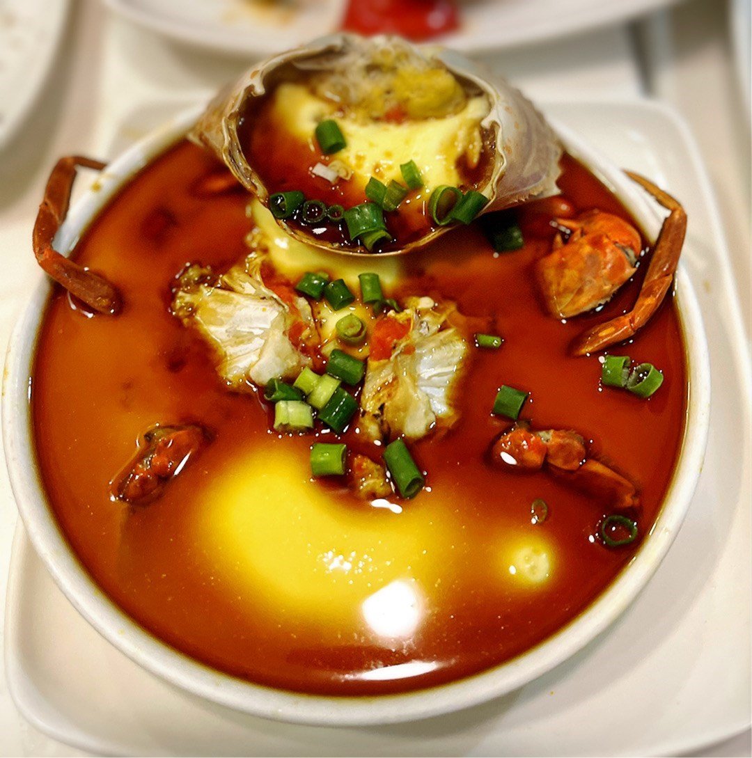 Steamed egg with crab (羔蟹蒸水蛋)