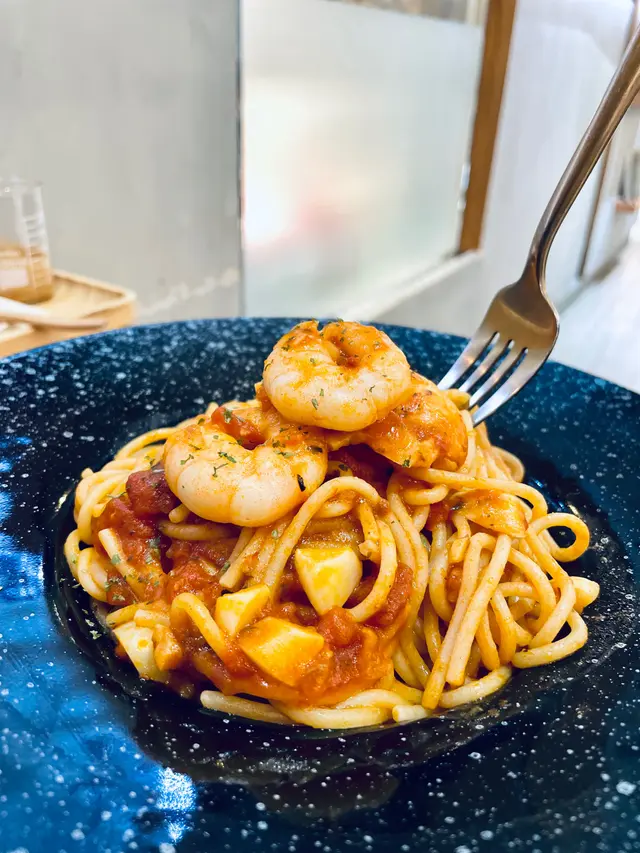 蕃茄醬蝦肉意粉