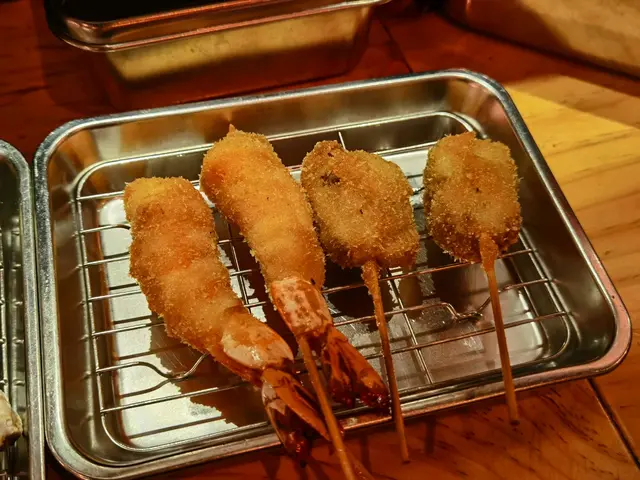 炸蝦，炸牛肉