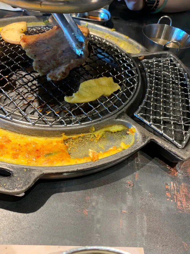 Grilling the chicken skin