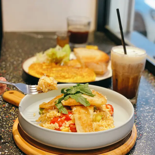 Fish  Risotto  with  cream  sauce  