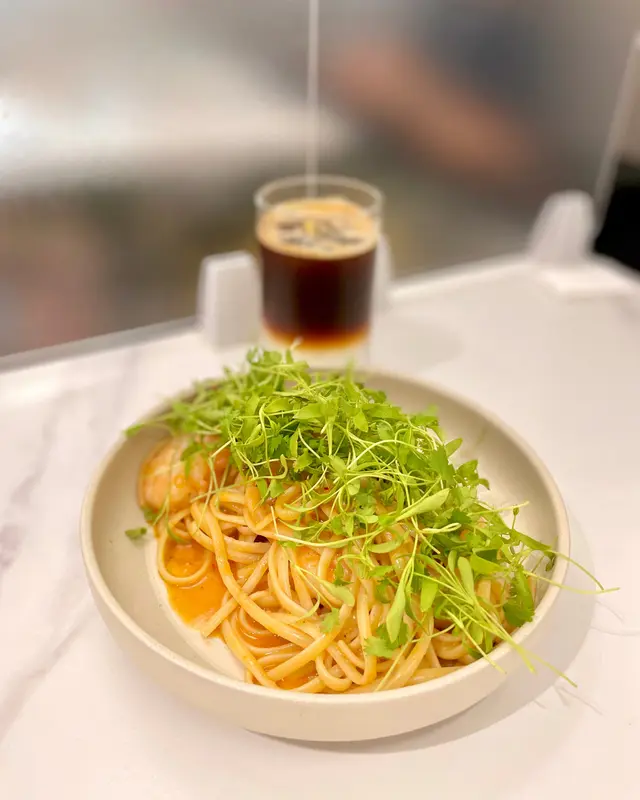 芜茜苗香辣大蝦扁意粉