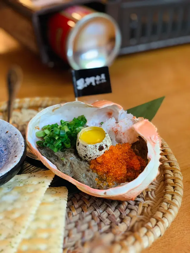 黑門令蟹味甲羅燒