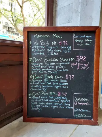 Vegetarian  menu