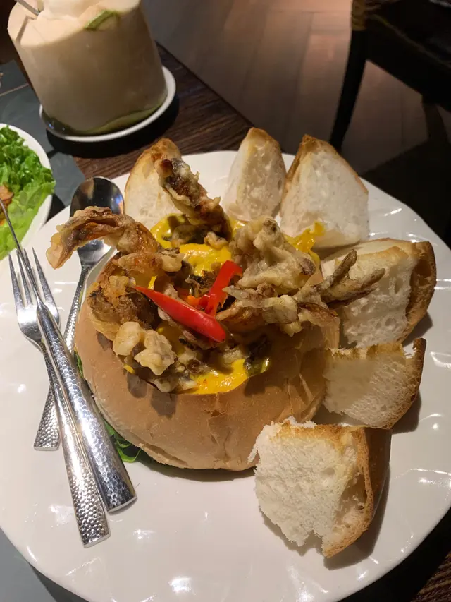 麵包焗咖喱軟殼蟹