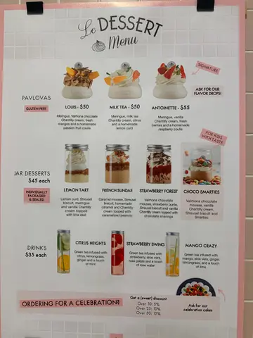 Dessert  Menu  