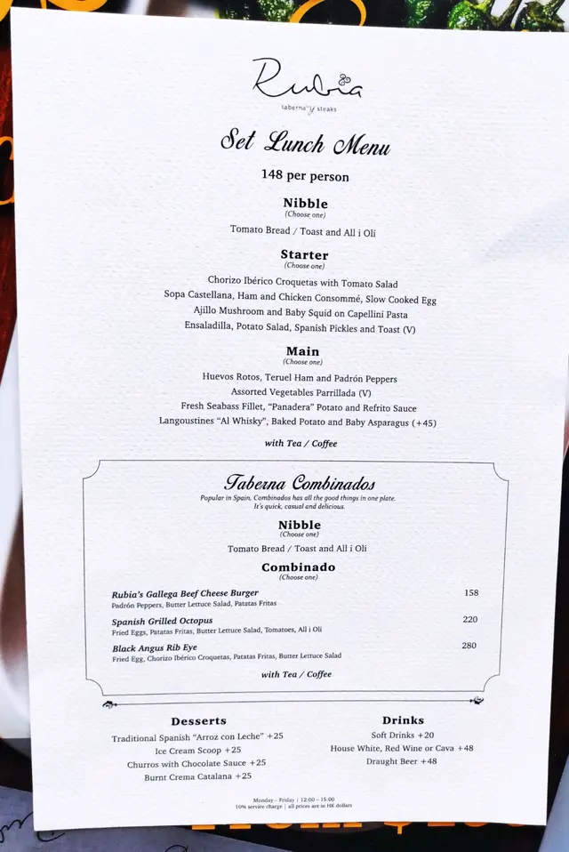 lunch menu