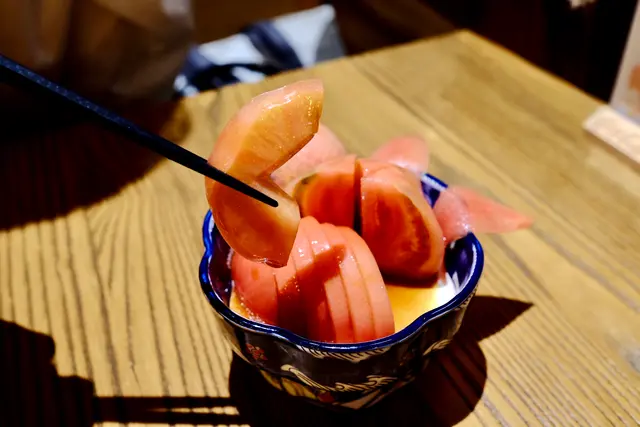 凍日本蕃茄配柚子汁