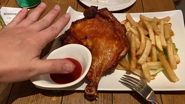 下午茶 餐  生炸雞🍗脾  薯條🍟