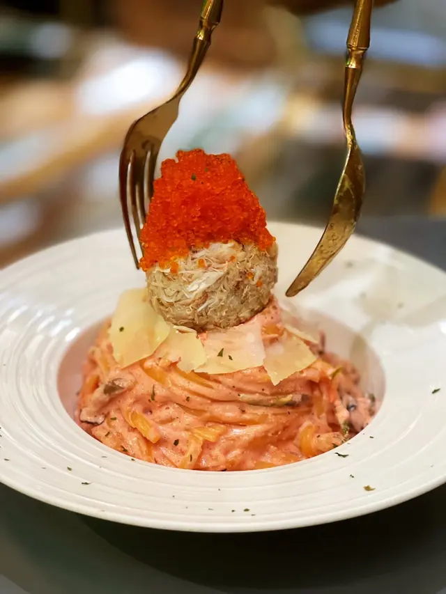 明太子蟹肉意粉