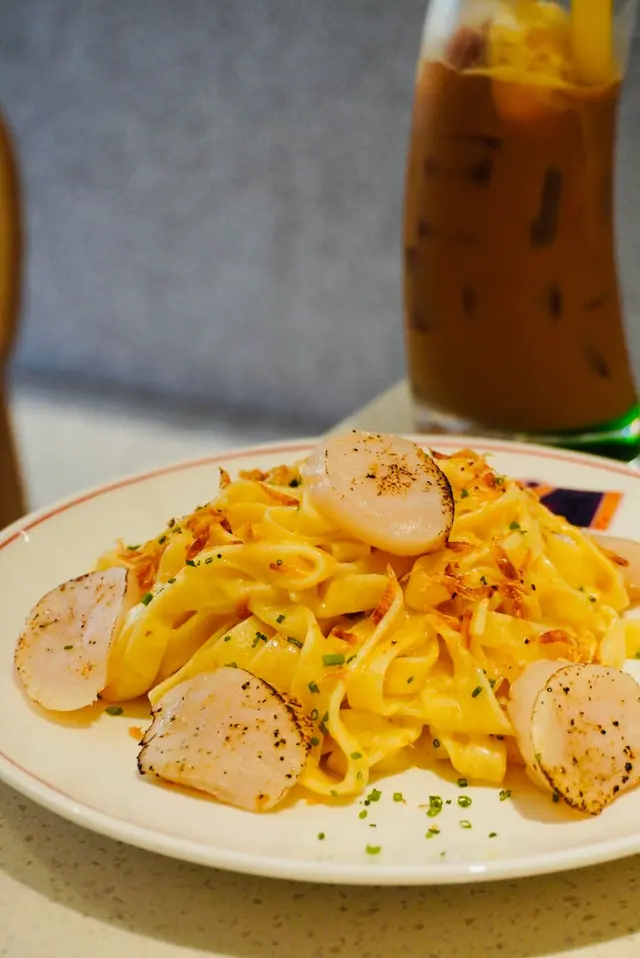 忌廉腐乳醬北海道帶子闊麵