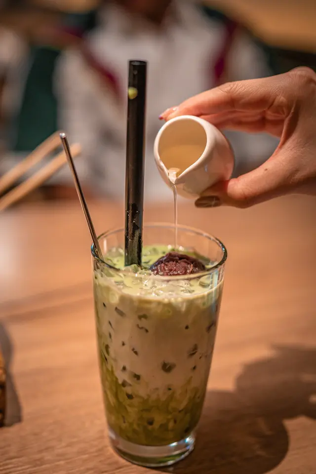 福岡八女抹茶紅豆拿鐵