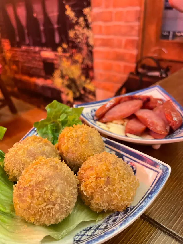 炸芋泥球 芋泥不太甜偏實