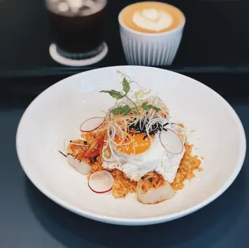 自家醃製泡菜帶子椰菜花飯