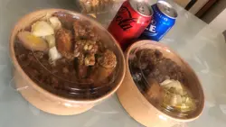 盐酥鸡加卤水杂锦拼卤肉饭