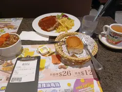 猪扒薯菜配汤茶