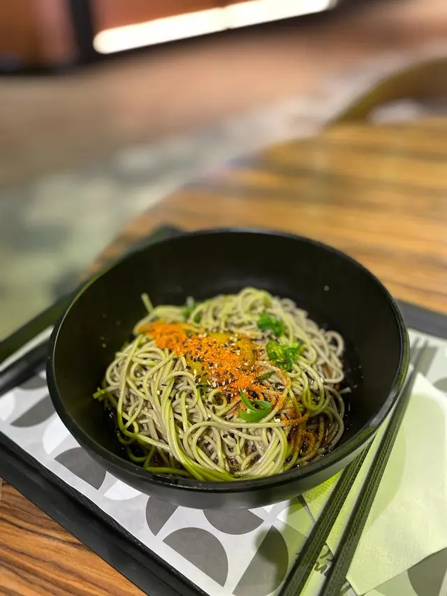 醬油漬玉子信州綠茶蕎麥麵