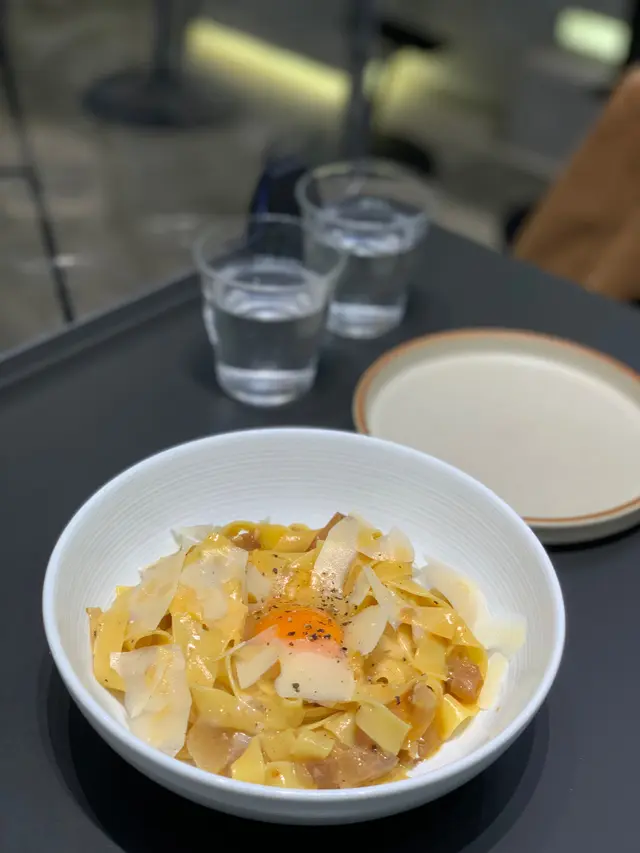 風乾豬面頰肉卡邦尼意粉