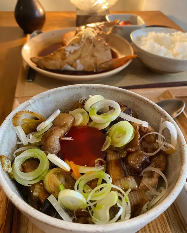 Pork Cooked with Calvados and Leek, served with Marinated Egg Yolk