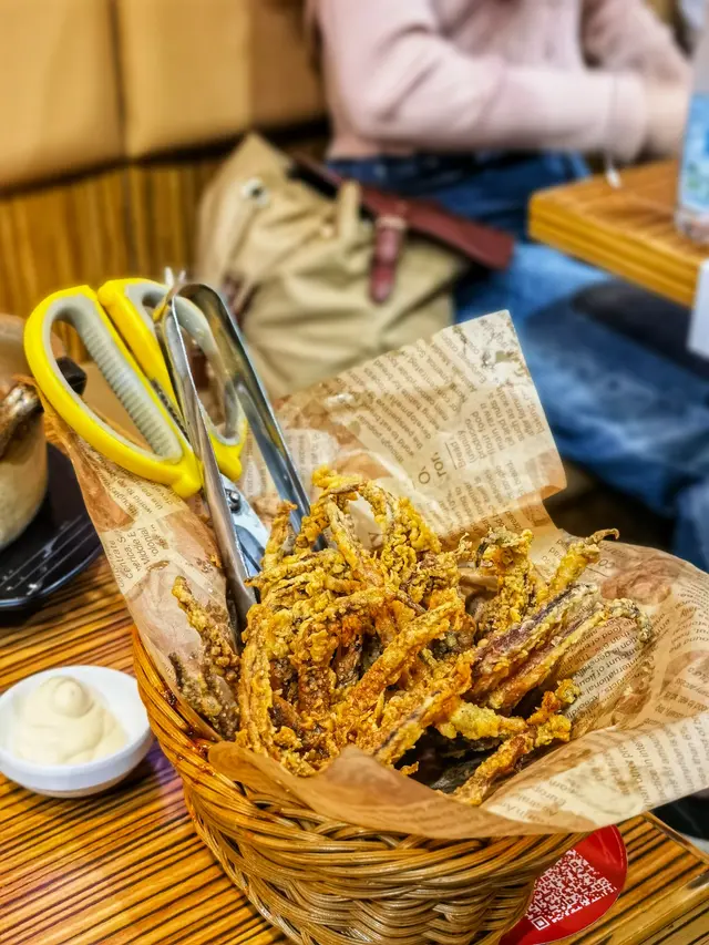 酥炸魷魚鬚+年糕湯套餐