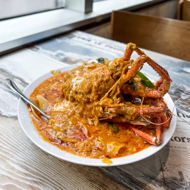 黃咖哩炒大頭蝦