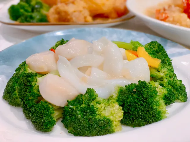 西蘭花花枝炒帶子