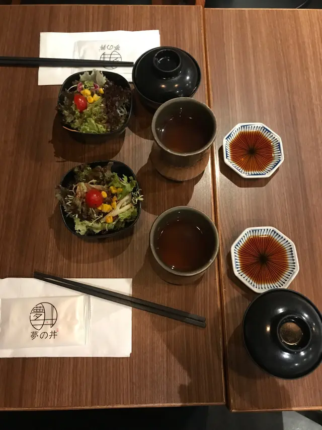 前菜 - 沙律 + 麵豉湯