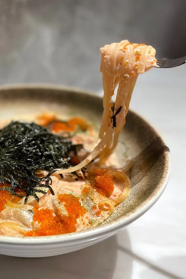 蟹肉蟹子明太子扁意粉