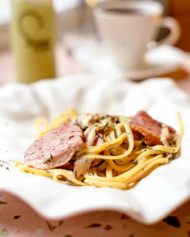 黑松露鴨胸野菌扁意粉