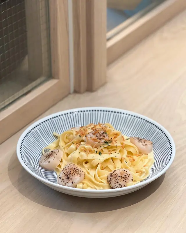 忌廉腐乳醬北海道帶子闊麵