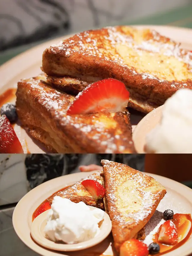 法式西多士伴鮮果雪糕 