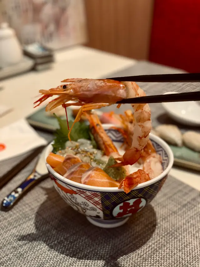 三文魚腩赤海老芥辣章魚飯