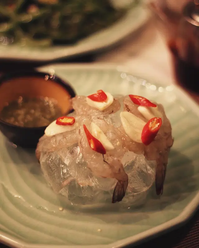 泰式生蝦配秘制青檸汁