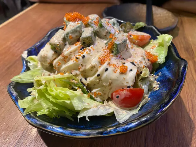 日式麻醬秋葵豆腐沙律