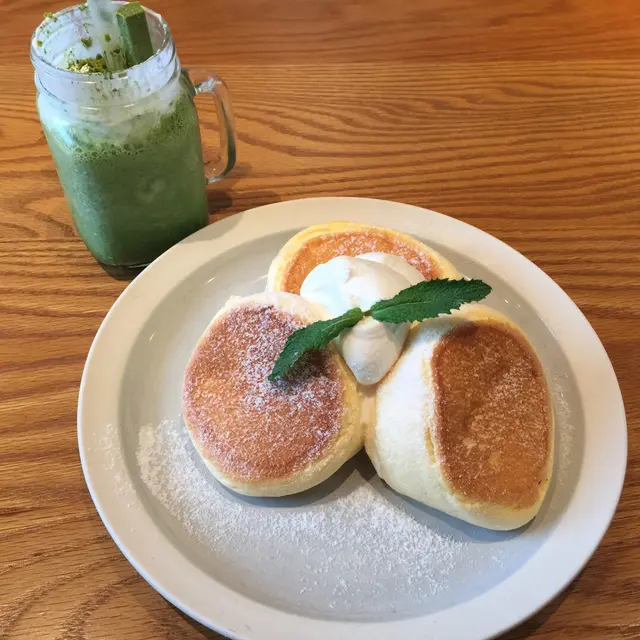 Green Tea Frappe+原味班戟