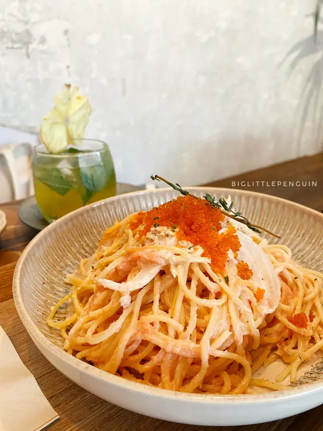 蟹子蟹肉明太子忌廉意粉