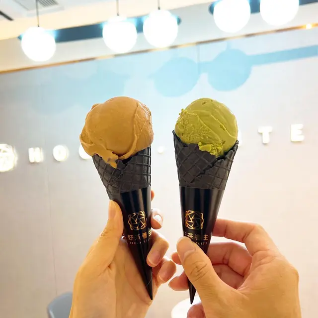 茉莉綠茶、伯爵茶gelato