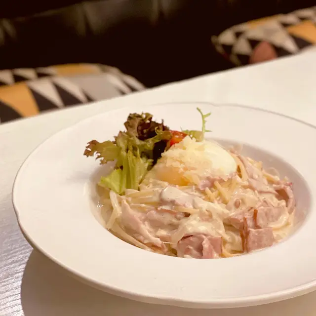 溫泉蛋卡邦尼煙肉意大利粉